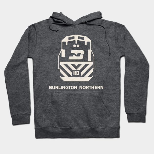 Burlington Northern Train Engine Hoodie by Turboglyde